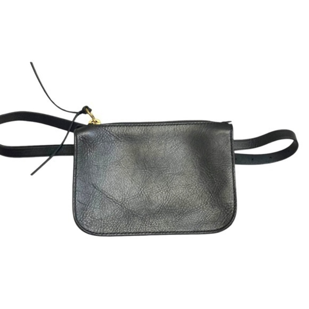 Madewell black leather belt bag